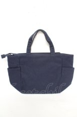 画像2: Maison de FLEUR / サイドポケットSトートバッグ F ネイビー Y-26-02-05-037-LO-BG-SZ-ZT335 (2)