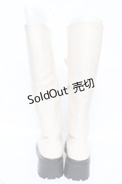 画像3: axes femme POETIQUE / レースアップロングブーツ L 生成り Y-26-02-09-045-AX-SH-SZ-ZY