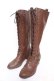 画像1: axes femme / レースアップロングブーツ L 茶 Y-26-02-09-046-AX-SH-SZ-ZY (1)