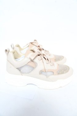 画像4: axes femme POETIQUE / ドットチュールスニーカー L ベージュ Y-26-02-09-047-AX-SH-SZ-ZY