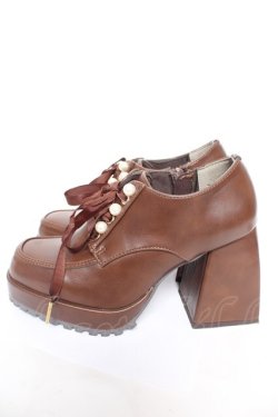 画像2: axes femme POETIQUE / レースアップシューズ S 生成り Y-26-02-09-048-AX-SH-SZ-ZY