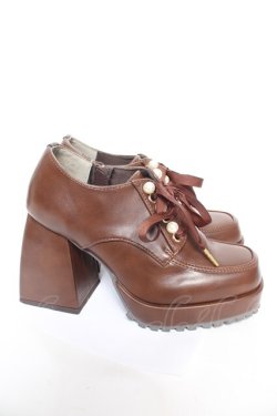 画像4: axes femme POETIQUE / レースアップシューズ S 生成り Y-26-02-09-048-AX-SH-SZ-ZY