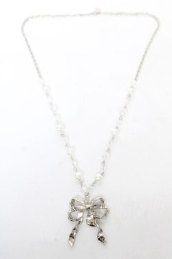 画像3: Angelic Pretty / Sweetie Ribbonネックレス  シルバー Y-26-02-09-005-AP-AC-SZ-ZY