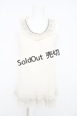 画像1: axes femme / レース使いタンク  生成り Y-26-02-09-052-AX-TO-SZ-ZY