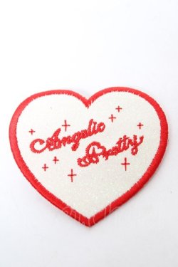 画像1: Angelic Pretty / Love Heartラメクリップ  白×赤 Y-26-02-09-006-AP-AC-SZ-ZY