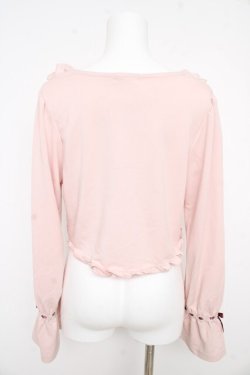 画像2: axes femme / リボン刺繍レースフリルボレロ F ピンク Y-26-02-09-058-AX-TO-SZ-ZY