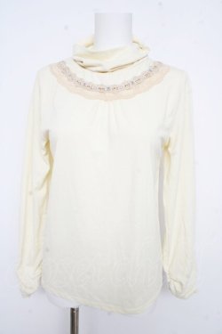 画像1: axes femme / ハシゴレース使いタートル  生成り Y-26-02-09-062-AX-TO-SZ-ZY