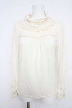 画像1: axes femme / レースハイネックカットソー  生成り Y-26-02-09-063-AX-TO-SZ-ZY