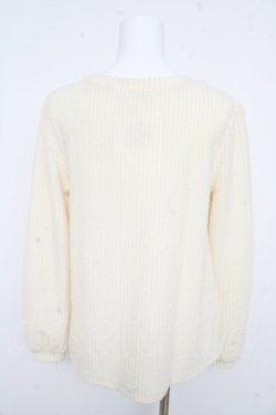 画像2: axes femme / 編み上げニットプルオーバー  生成り Y-26-02-09-064-AX-TO-SZ-ZY