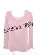 axes femme / レース×ビジュープルオーバー  ピンク Y-26-02-09-072-AX-TO-SZ-ZI