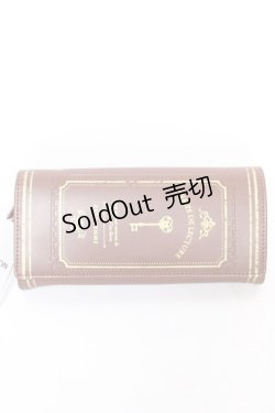 画像1: axes femme / 洋書風デザインウォレット  茶 Y-26-02-09-009-AX-ZA-SZ-ZT0308D