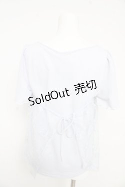 画像2: axes femme / 刺繍レース半袖プルオーバー  サックス Y-26-02-09-074-AX-TO-SZ-ZS