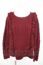 画像1: axes femme / ネックレス付ウール混PO M ワイン Y-26-02-09-075-AX-TO-SZ-ZT623 (1)