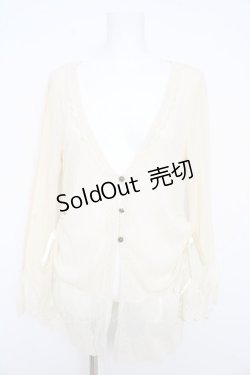 画像1: axes femme / チュールフリルカーディガン  生成り Y-26-02-09-079-AX-TO-SZ-ZY