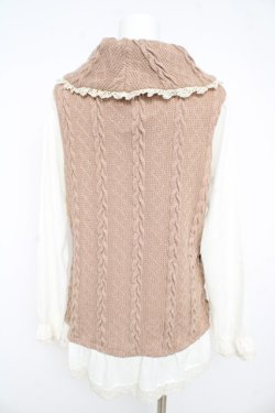 画像2: axes femme / サイド編み上げニットトップス  モカ Y-26-02-09-080-AX-TO-SZ-ZY