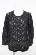 INGEBORG / 総レースプルオーバー  黒 Y-26-02-09-085-LO-TO-SZ-ZY