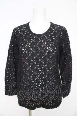 画像1: INGEBORG / 総レースプルオーバー  黒 Y-26-02-09-085-LO-TO-SZ-ZY
