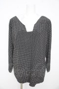 INGEBORG / ドット柄セーラー襟ブラウス  黒 Y-26-02-09-087-LO-BL-SZ-ZY