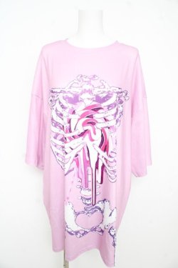 画像1: ACDC RAG / タレロリポップ ヒュージT  ピンク/パープル Y-26-02-09-093-PU-TO-SZ-ZY