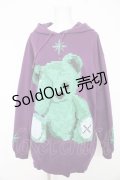 TRAVAS TOKYO / ピクセルクマプルオーバーパーカー F パープル Y-26-02-09-100-PU-TO-SZ-ZY