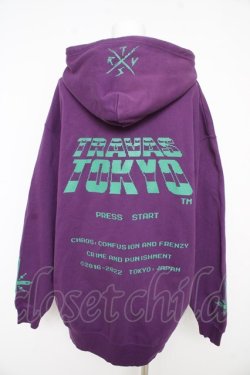 画像2: TRAVAS TOKYO / ピクセルクマプルオーバーパーカー F パープル Y-26-02-09-100-PU-TO-SZ-ZY