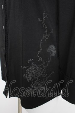 画像3: Ozz Croce / バックレース切替pt入りブラウス  黒 Y-26-02-09-111-OO-BL-SZ-ZY