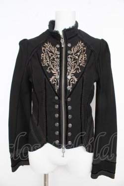 画像1: OZZ ANGELO / ナポレオン風刺繍ジャケット  黒×金 Y-26-02-09-112-OO-JA-SZ-ZY