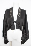 Amavel / 手まり遊びとシマエナガ和風羽織 F 黒 Y-26-02-09-113-CA-TO-SZ-ZY