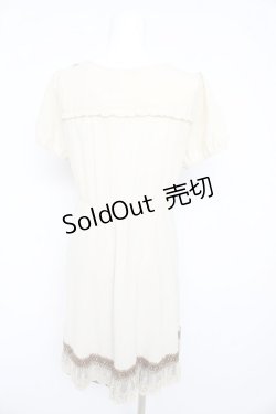 画像2: axes femme / はしごレース使い重ね着チュニック  ベージュ Y-26-02-09-117-AX-TO-SZ-ZY