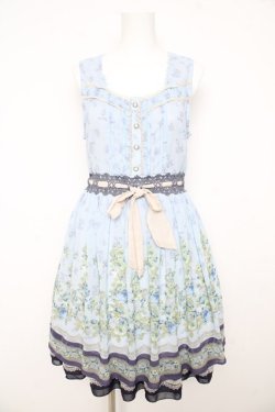 画像1: axes femme / カラーローズパネル柄ワンピース  ラベンダー Y-26-02-09-118-AX-OP-SZ-ZY