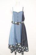 axes femme / パッチワークワンピース  ブルー Y-26-02-09-119-AX-OP-SZ-ZY