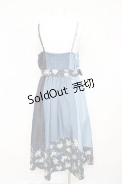 画像2: axes femme / パッチワークワンピース  ブルー Y-26-02-09-119-AX-OP-SZ-ZY