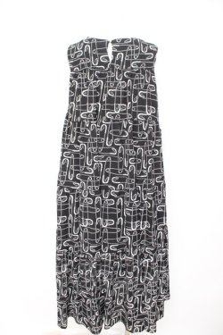 画像2: axes femme / 総柄ティアードワンピース  黒 Y-26-02-09-121-AX-OP-SZ-ZY