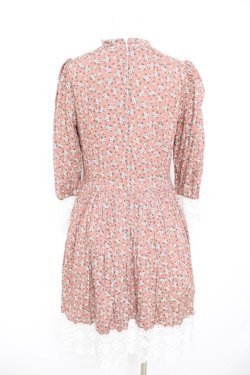 画像2: Favorite / 花柄レトロワンピース  ピンクブラウン Y-26-02-09-124-LO-OP-SZ-ZY