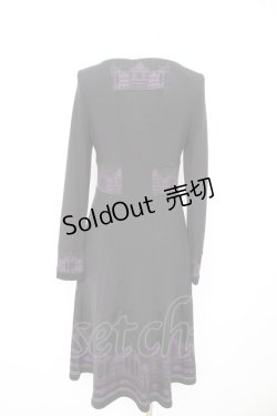 画像2: OZZ ANGELO / ゲートptカシュクールワンピース  黒×紫 Y-26-02-09-127-OO-OP-SZ-ZY