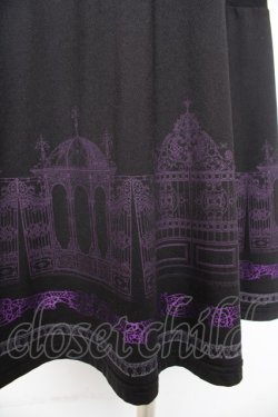 画像3: OZZ ANGELO / ゲートptカシュクールワンピース  黒×紫 Y-26-02-09-127-OO-OP-SZ-ZY