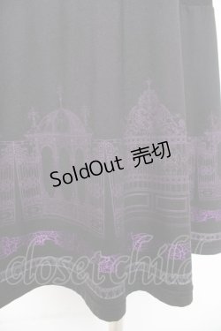 画像3: OZZ ANGELO / ゲートptカシュクールワンピース  黒×紫 Y-26-02-09-127-OO-OP-SZ-ZY