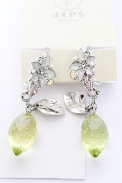 画像1: axes femme / 柑橘モチーフクリアイヤリング  シルバー Y-26-02-09-002-AX-AC-SZ-ZY