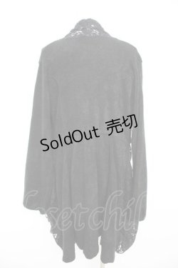 画像2: axes femme / レース切り替えトッパーカーデ  黒 Y-26-02-09-130-AX-TO-SZ-ZY