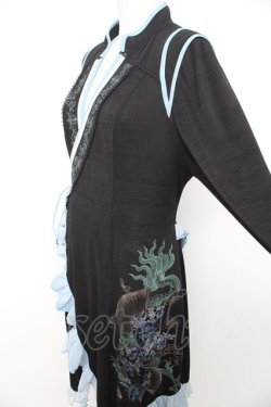 画像3: Ozz oneste / 琉金幻想カシュクールワンピース  黒×サックス Y-26-02-09-131-OO-OP-SZ-ZY