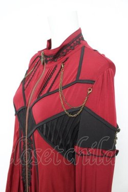 画像3: Ozz oneste / 薔薇刺繍チェーン付きワンピース  赤 Y-26-02-09-132-OO-OP-SZ-ZY