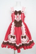Angelic Pretty / Waffle Heartジャンパースカート  赤 Y-26-02-09-134-AP-OP-SZ-ZY