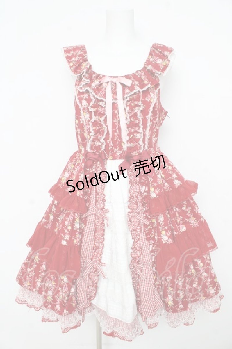 画像1: Angelic Pretty / Petit Bouquetジャンパースカート  赤 Y-26-02-09-135-AP-OP-SZ-ZY (1)