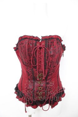 画像1: Ozz oneste / オーナメントptバストコルセット  赤 Y-26-02-09-140-OO-TO-SZ-ZY