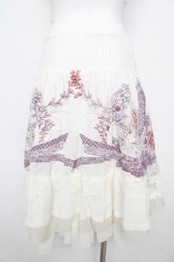 画像2: Ozz oneste / シャーリングリバーシブルスカート  白 Y-26-02-09-143-OO-SK-SZ-ZY