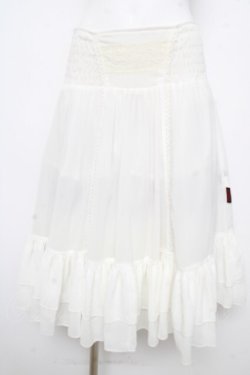 画像3: Ozz oneste / シャーリングリバーシブルスカート  白 Y-26-02-09-143-OO-SK-SZ-ZY