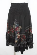 画像1: Ozz oneste / 梅刺繍スカート  黒 Y-26-02-09-148-OO-SK-SZ-ZI (1)