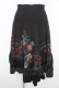 画像1: Ozz oneste / 梅刺繍スカート  黒 Y-26-02-09-148-OO-SK-SZ-ZY (1)