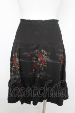 画像2: Ozz oneste / 梅刺繍スカート  黒 Y-26-02-09-148-OO-SK-SZ-ZI (2)