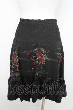 画像2: Ozz oneste / 梅刺繍スカート  黒 Y-26-02-09-148-OO-SK-SZ-ZY